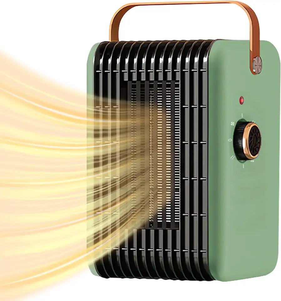 Aquecedor de ambiente 1500W para uso interno PTC aquecedor elétrico portátil 110V sala de aquecimento rápido pequeno aquecedor e modos de ventilador para mesa, escritório, quarto, banheiro