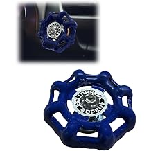 Valve Handwheel Car Start Stop Button Cover, Universal Retro Alloy Key Ignition Protector, Auto Interior Decoration Accessory for Most Vehicles Blue