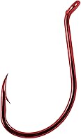 Gamakatsu Red Octopus Hooks 100 Pack - Premium High Carbon Steel Saltwater Bait Hooks with Barb & Off-Set Point