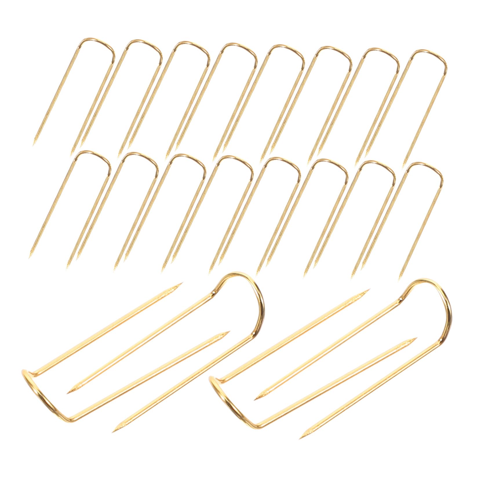 Operitacx 2sets Sewing Needles and Blocking Pin Set Carbon Steel u Pins Comfortable Handling for Sewing Knitting and DIY Projects 50pcs*2