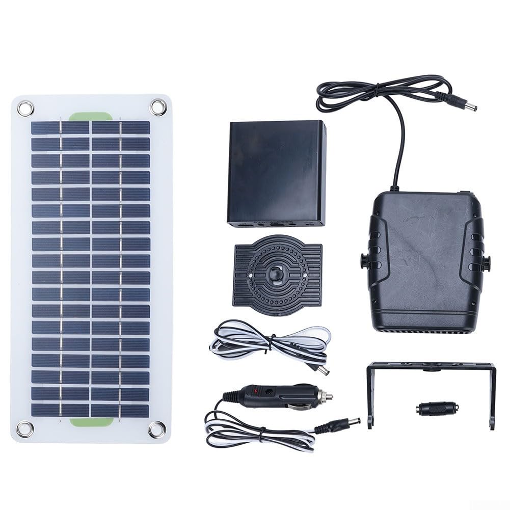 Radiateur soufflant solaire portable 30W 12V blanc pour voiture