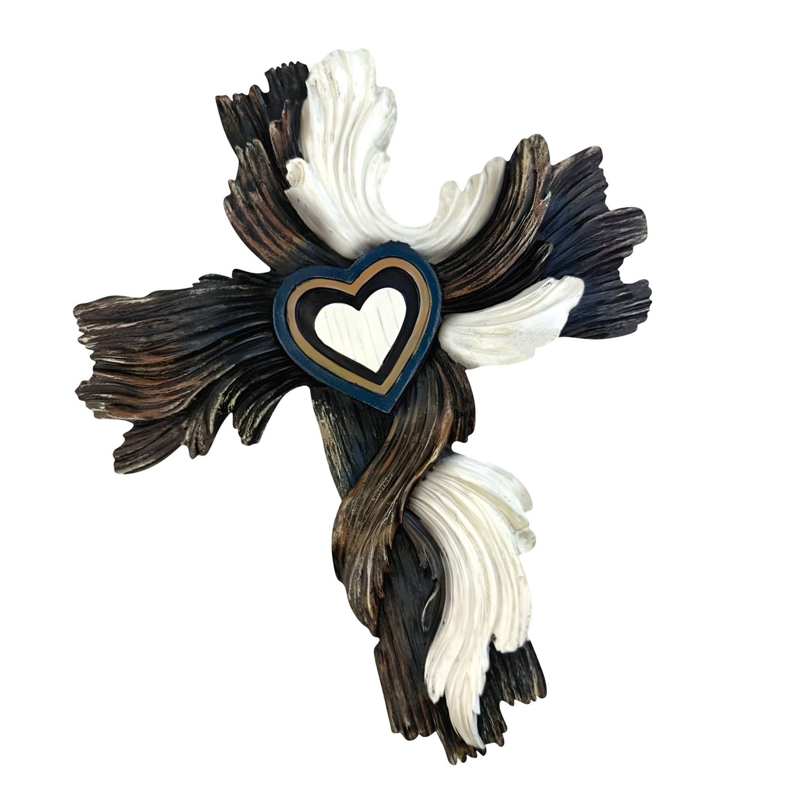 Qusinfc Wooden Crosses Wall Hanging Handcrafted Crucifix Ornament for Home Decors Spiritual Religious Gift Wall Hanging Crucifix