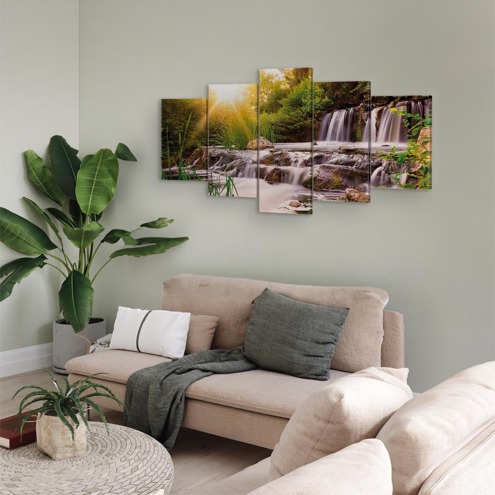 Cuadros B&D XXL - Quadro 200x100 cm 5 Pezzi - Stampa su Tela Strutturata XXL Grande - Quadri Moderni Componibili Camera da Letto Matrimoniale - Stampe da Parete Arte -