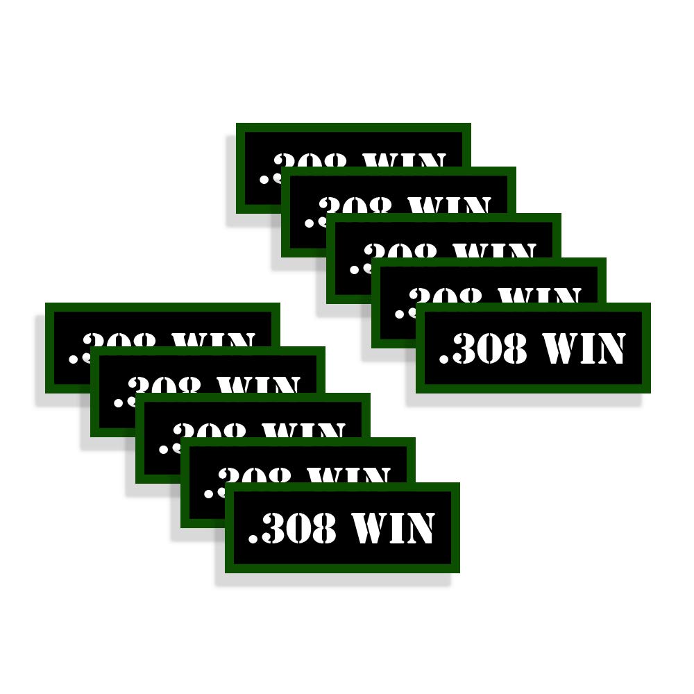 Speed Demon Hot Rod ShopAmmo Can Labels 308 Win Ammunition Decals 10 Pack Adhesive Vinyl 3"x1.15"