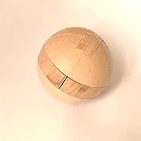 Vista 2 de AHYUAN Rompecabezas de madera hecho a mano con bola mágica, juego de inteligencia intelectual, rompecabezas de esfera 3D para niños y adultos