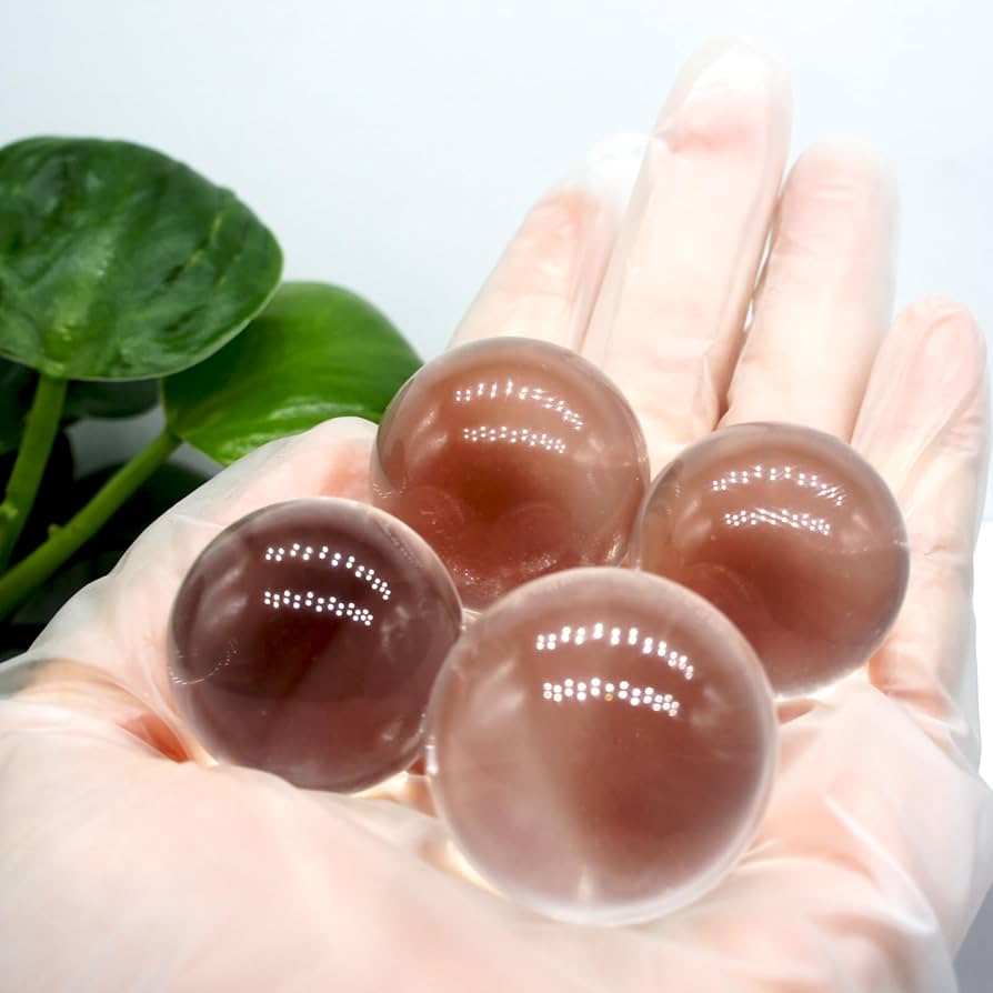 Amazon.co.jp: 完全天然水晶玉 約26-28mm 重さ約26-30g 厳選 上质 木製