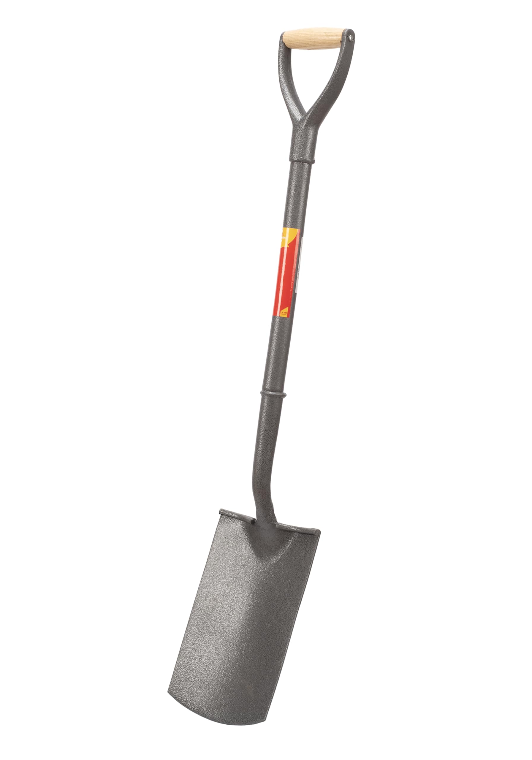 Amtech - 28in Treaded Digging Spade, Heavy Duty Steel Blade, Foot Treads, For Planting and Borders (Hammertone Grey)
