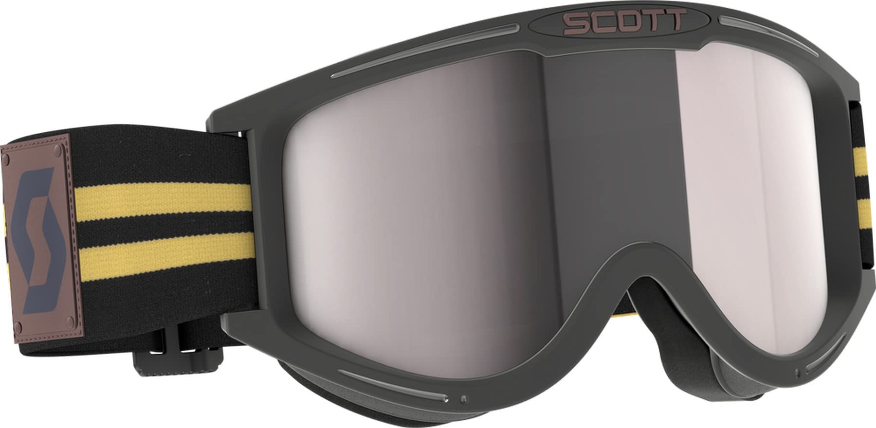 SCOTT 89XI Era MX Offroad Goggles Black/Beige w/Silver Chrome Lens