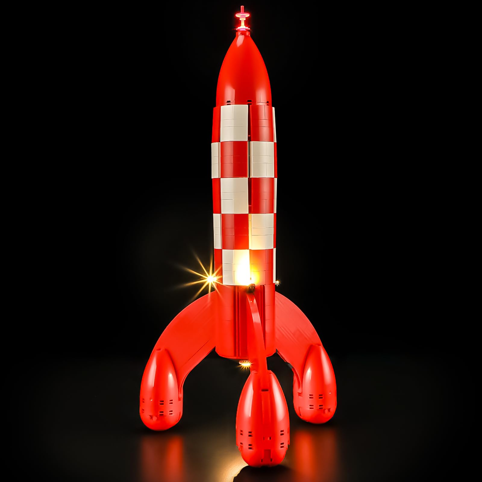 YEABRICKS LED Light for Lego-21367 Ideas Tintin Moon Rocket Building Blocks Model (Building Set NOT Included)