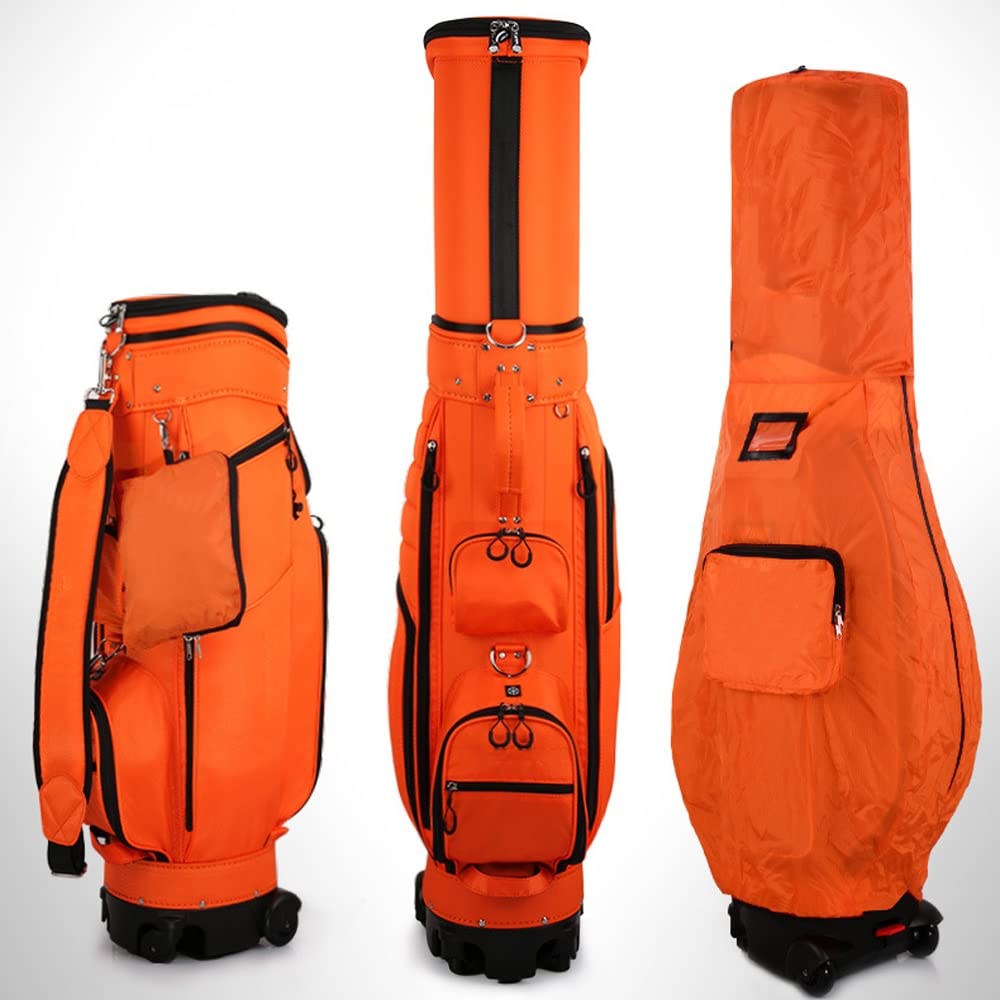 Torba golfowa dla kobiet i mężczyzn, przenośna, wysuwana torba golfowa z 4 kółkami, łatwa do przenoszenia i podróży (Black)