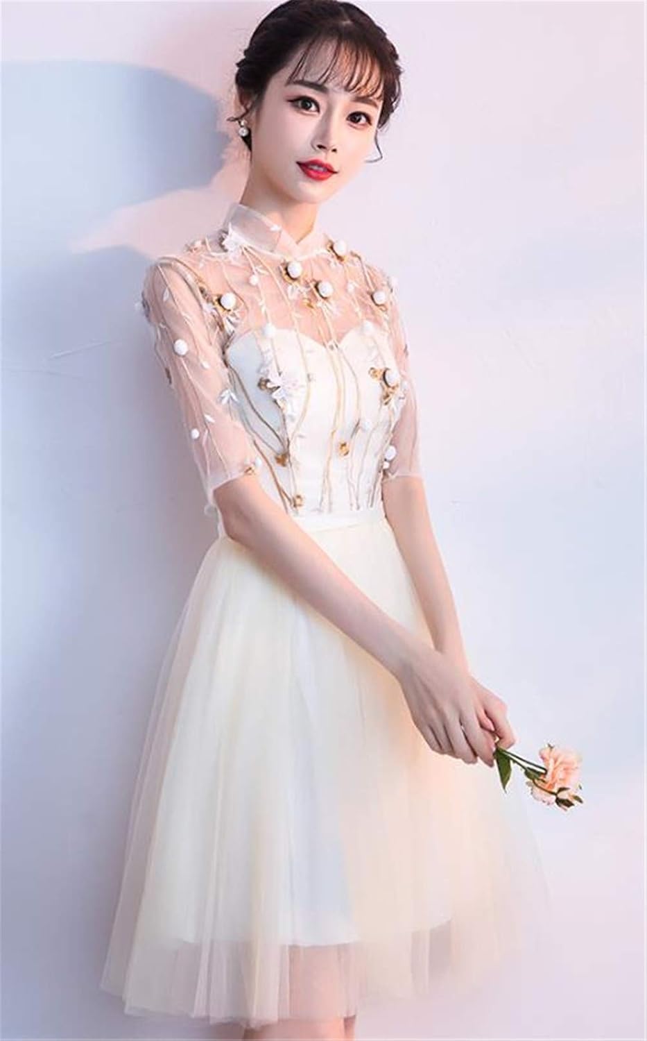 Amazon | [ジンニュウ] ドレス ワンピース パーティードレス