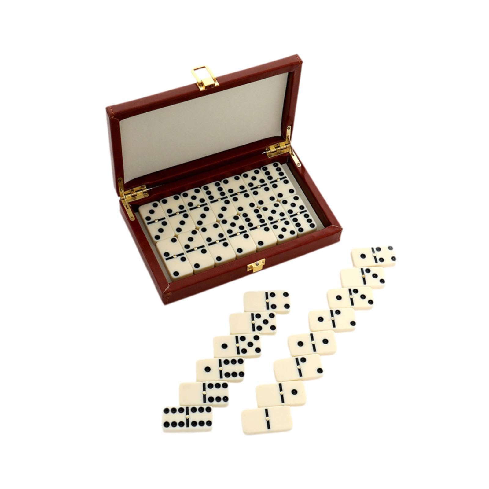 2 Set Dominosteine Set mit Aufbewahrungsbox Tischspiel für Familienspiel Nacht Reise Familie