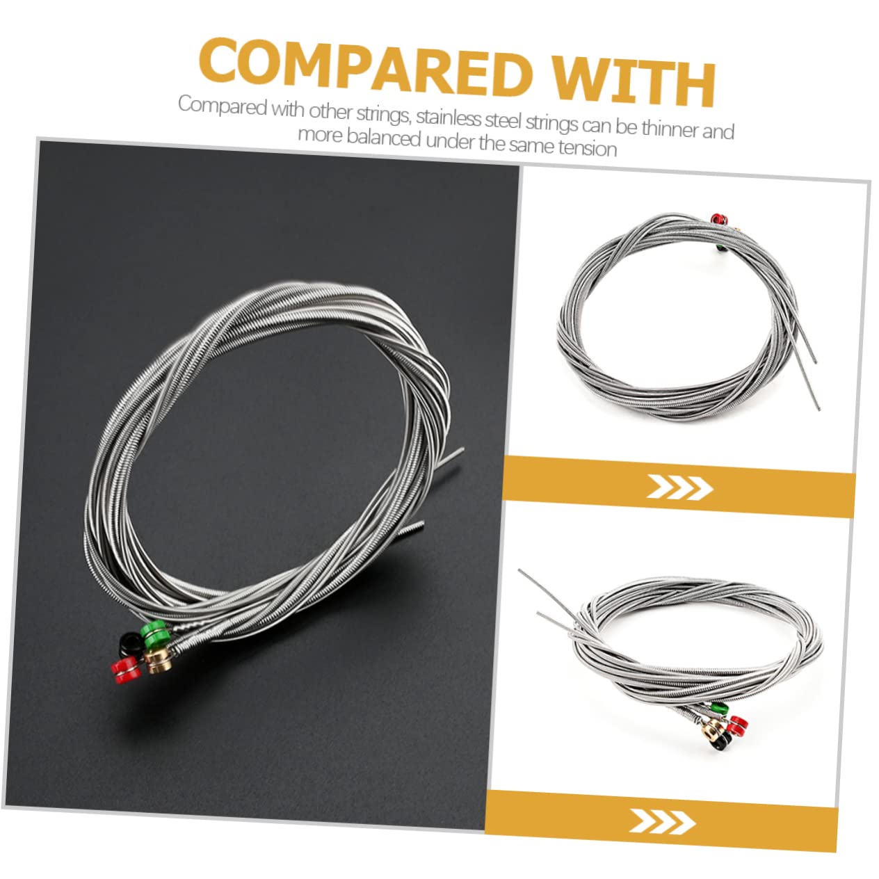 ibasenice 4 Juegos Accesorios De Guitarra De Cuerda Accesorio De Guitarra Banjo os Música Alambre os De Música os De De Metal Instrumento De Bajo De Acero