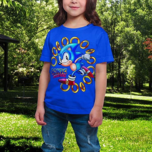 SEGA Sonic The Hedgehog Boys Shirt - The Fastest Thing Alive Youth Small Royal Blue3
