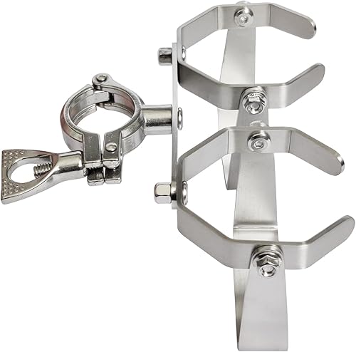 Miniatura 6 de Su ying Portavasos para riel de barco, material de acero inoxidable, no requiere taladrar para la instalación, puede acomodar dos bebidas,