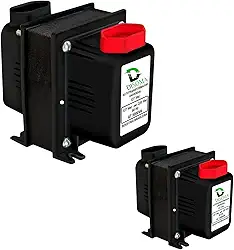 KIT 2 Transformador de voltagem 5000VA Bivolt Disoma 110V para 220V e 220V para110V Potente para Ar Condicionado Até 12000btus, AirFryer, Fogões Elétricos