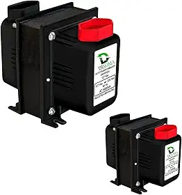 KIT 2 Transformador de voltagem 5000VA Bivolt Disoma 110V para 220V e 220V para110V Potente para Ar Condicionado Até 12000btus, AirFryer, Fogões Elétricos