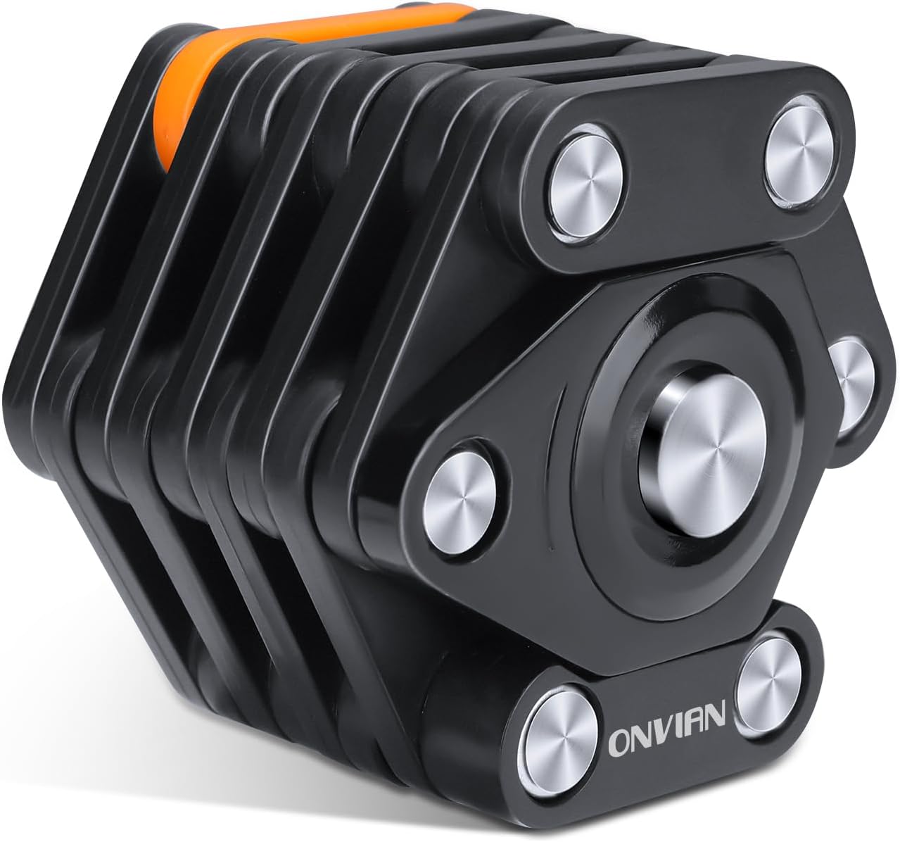 Folding Bike Locks Heavy Duty Anti Theft Bike Chain Lock Alloy Steel Strong Bicycle Lock Foldable With Mounting Bracket With 3 Keys 85cm/33in Long