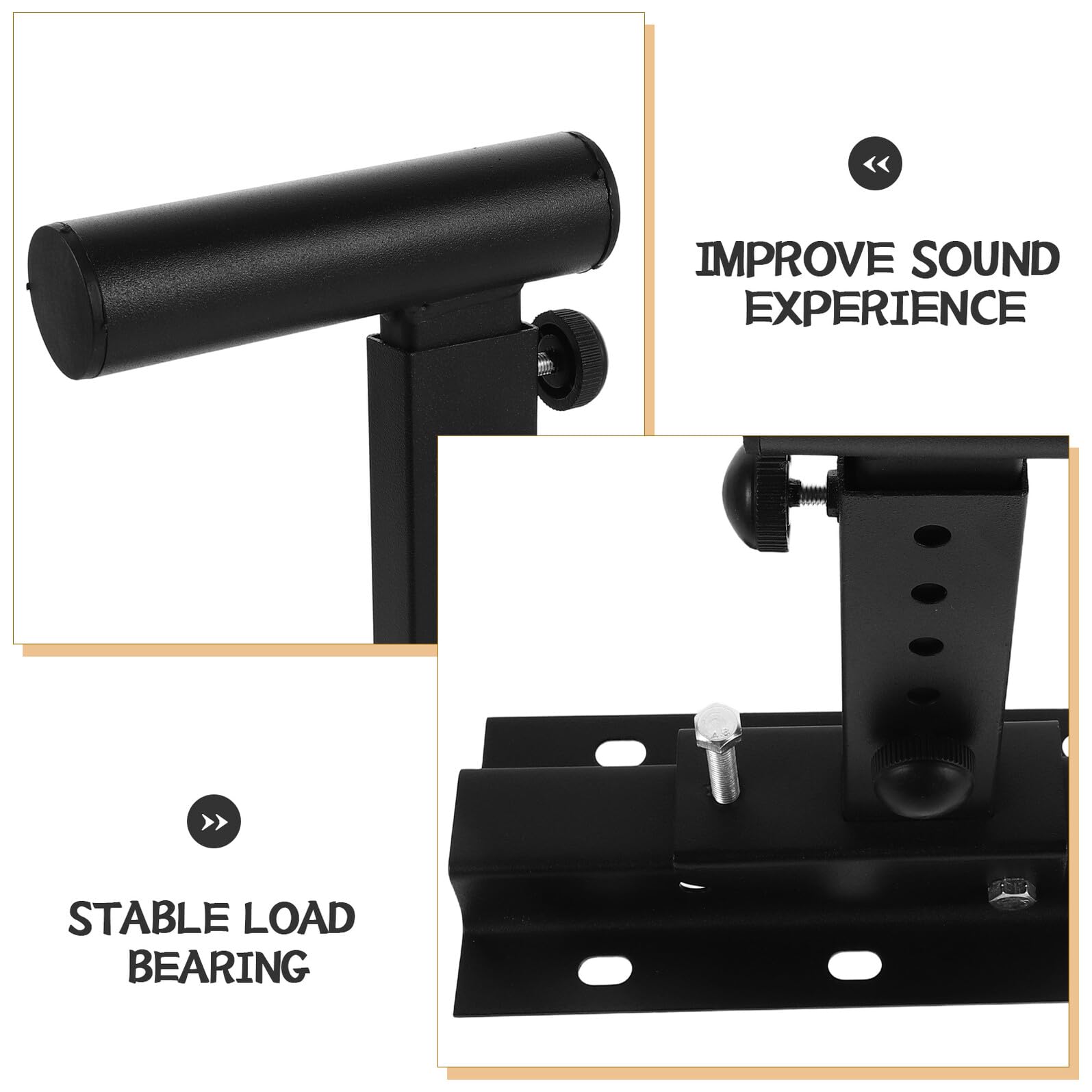 Sewroro 40kg Rack de Altavoces Soporte Fijo para Altavoces de Pared Capacidad de Carga de Soporte de Montaje para Estudio Ktv de Cine Envolvente
