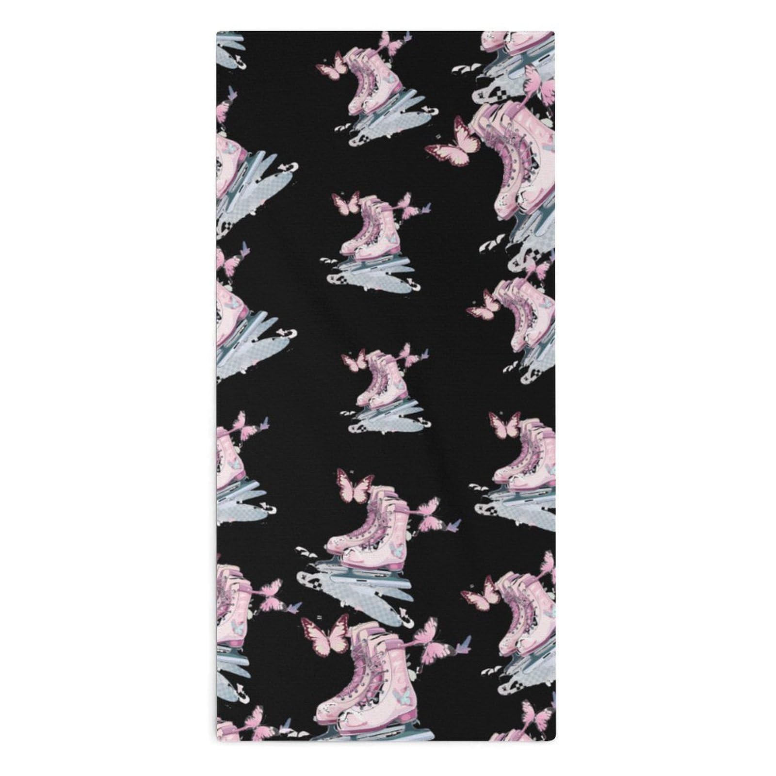 TXFBTRFSA Ice Skate Figure Skating Skater Hand Towels for Adult Face Towel Bath Beach Swim Accessories