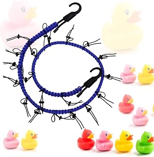 Paracord Rubber Duck Holder with Adjustable Elastic Rope for Jeep Owners Ducks Organizer Display Fixed Mount (Rubber Ducks Not Included)