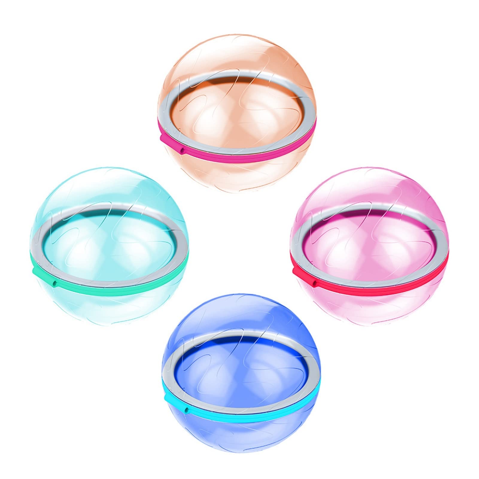 Summer Quick riempimento grandi palloncini colorat 4 pezzi di bombe for acqua splash palloni riutilizzabili palloncini acqua assorbenti sfera di combattimento d'acqua for esterni giochi in piscina gio