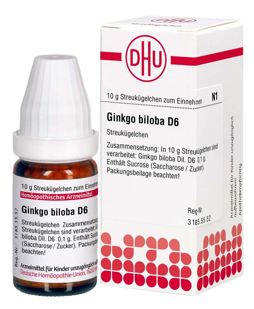 DHU Ginkgo biloba D6 Streukügelchen, 10 g Globuli