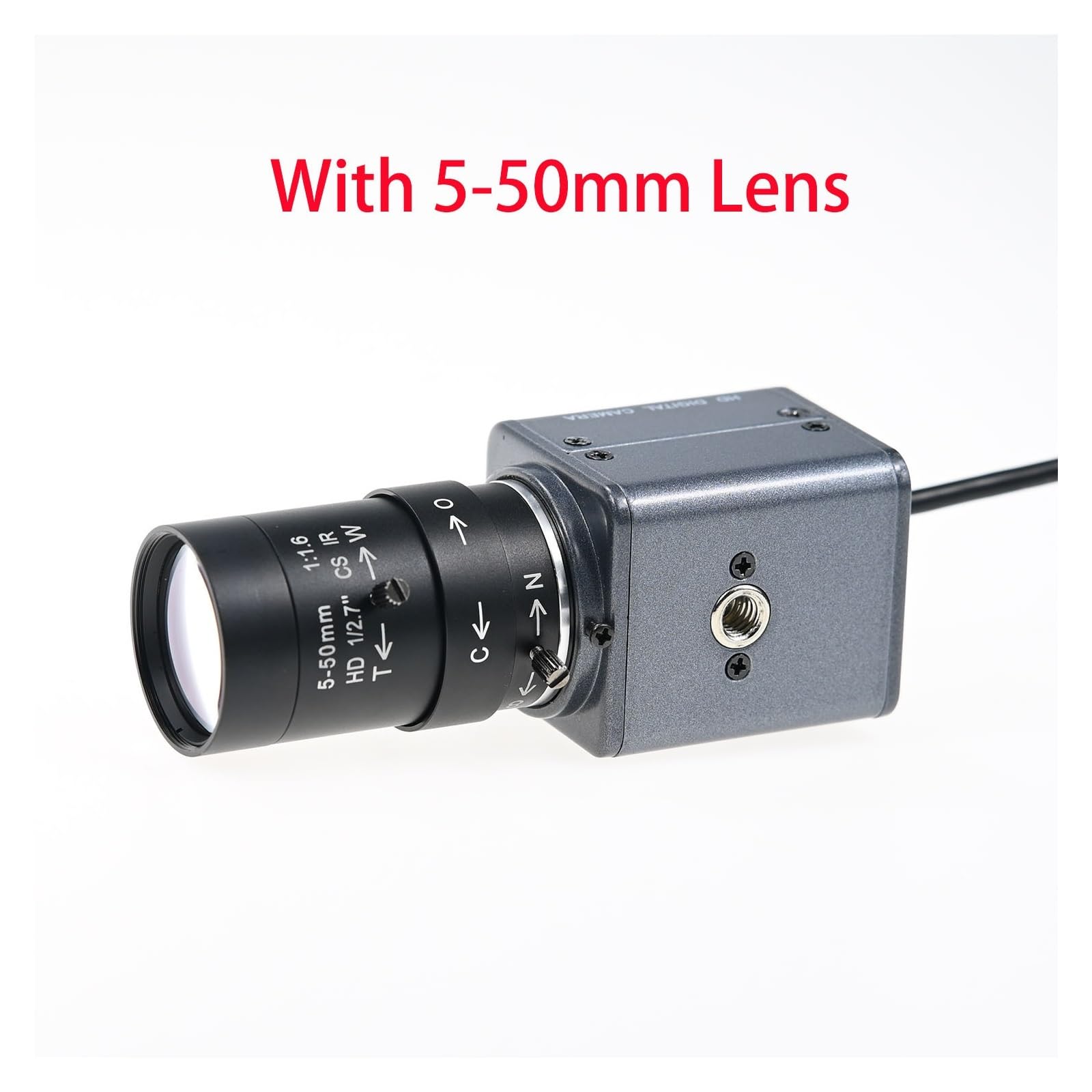 Mini Caja De Cámara Web USB VGA Global Shutter De 180 Fps | Obturador global, VGA de 180 fps, cámara mini box, USB UVC, imágenes de alta velocidad de fotogramas(5-50mm Varifocal)