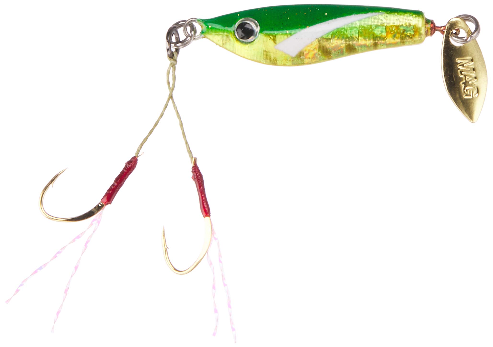 MAGBITE MBJ04 Metal Jig, Crepe Jig, 0.1 oz (3 g), #08 Midkin Hill Glow MBJ04