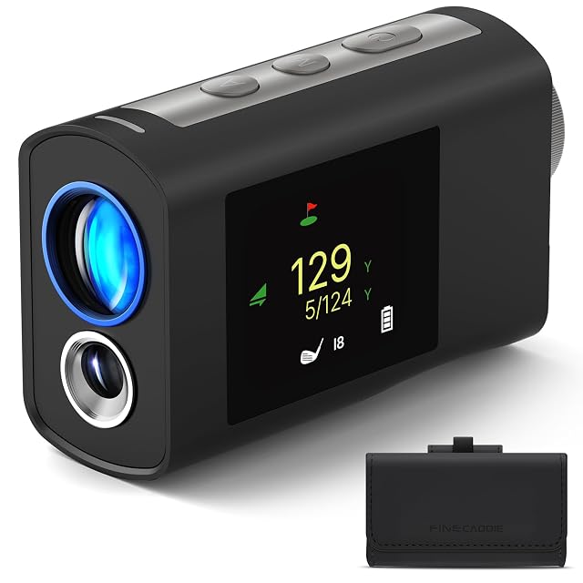 FINEDIGITAL (FineVu & FineCaddie) FineCaddie UPL2000 Golf Rangefinder with Slope, 1125-Yard, 4.0 oz, Black
