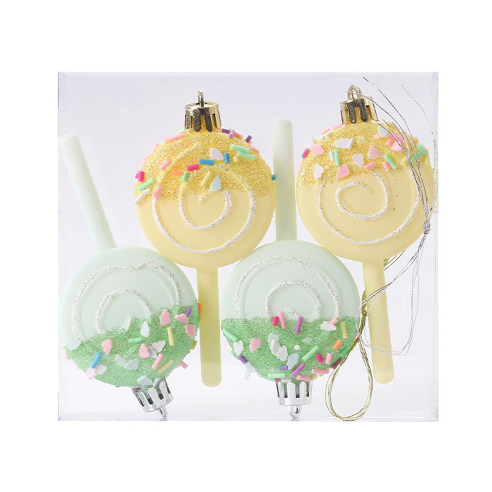 Buxuaaaa Lollipop Colorful Baubles For Christmas Tree Decorations For Party And Home Colorful Hanging Pendants Embellishment Christmas Tree Baubles