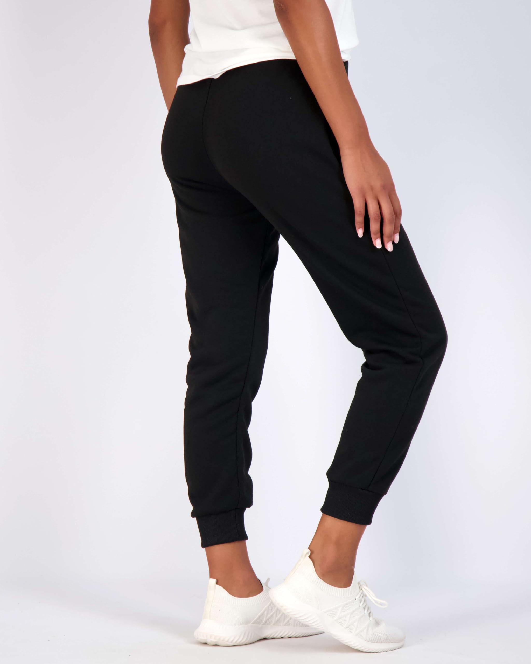 Real Essentials Lot de 3 Pantalons de Jogging en Polaire pour Femme, Coupe décontractée, athlétisme décontracté (Grandes Tailles Disponibles)
