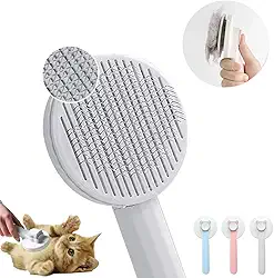 Rasqueadeira Limpa Fácil Escova Tira Pelos Pet, escova para gatos, escovas de limpeza autolimpantes para queda e cuidados pelos removem soltos Escova Mágica Pet