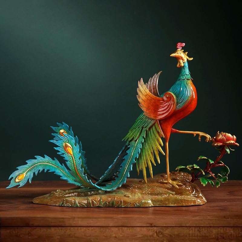 Amazon.co.jp: 鳳凰の置物 風水 改運 幸せな結婚生活 人間関係 縁起物