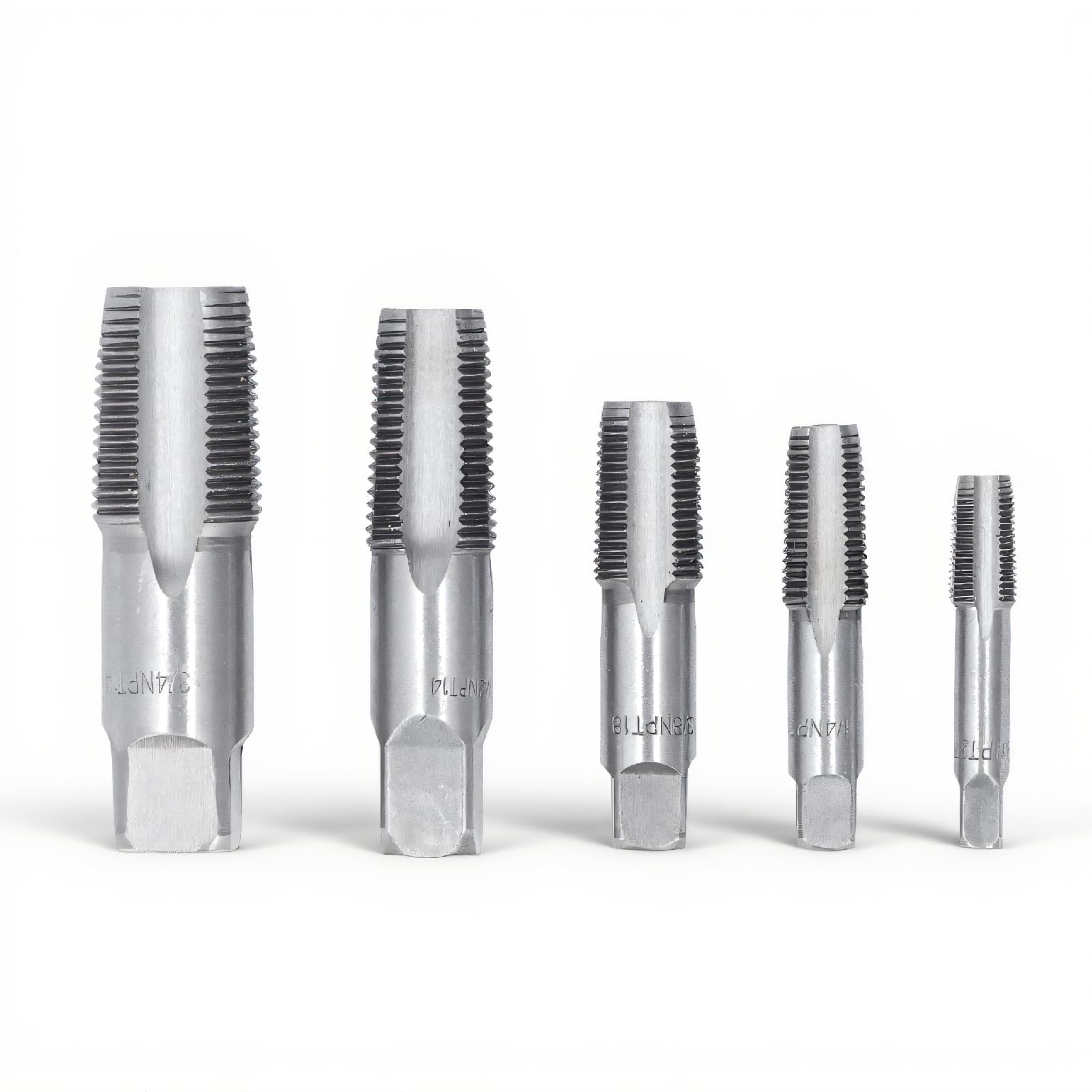 Ensemble de Robinets de Tuyau NPT 5 Pièces Ensemble de Filetage de Plomberie en Acier au Carbone avec étui de Rangement lot de 5 tarauds de tuyauterre npt Pipe Maschi a tubo