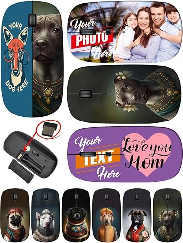 Vista 11 de maizi Ratón inalámbrico para computadora portátil, Chromebook, inalámbrico. Ratones 26282309 Ardilla roja en birdh 2.4G portátil con receptor USB