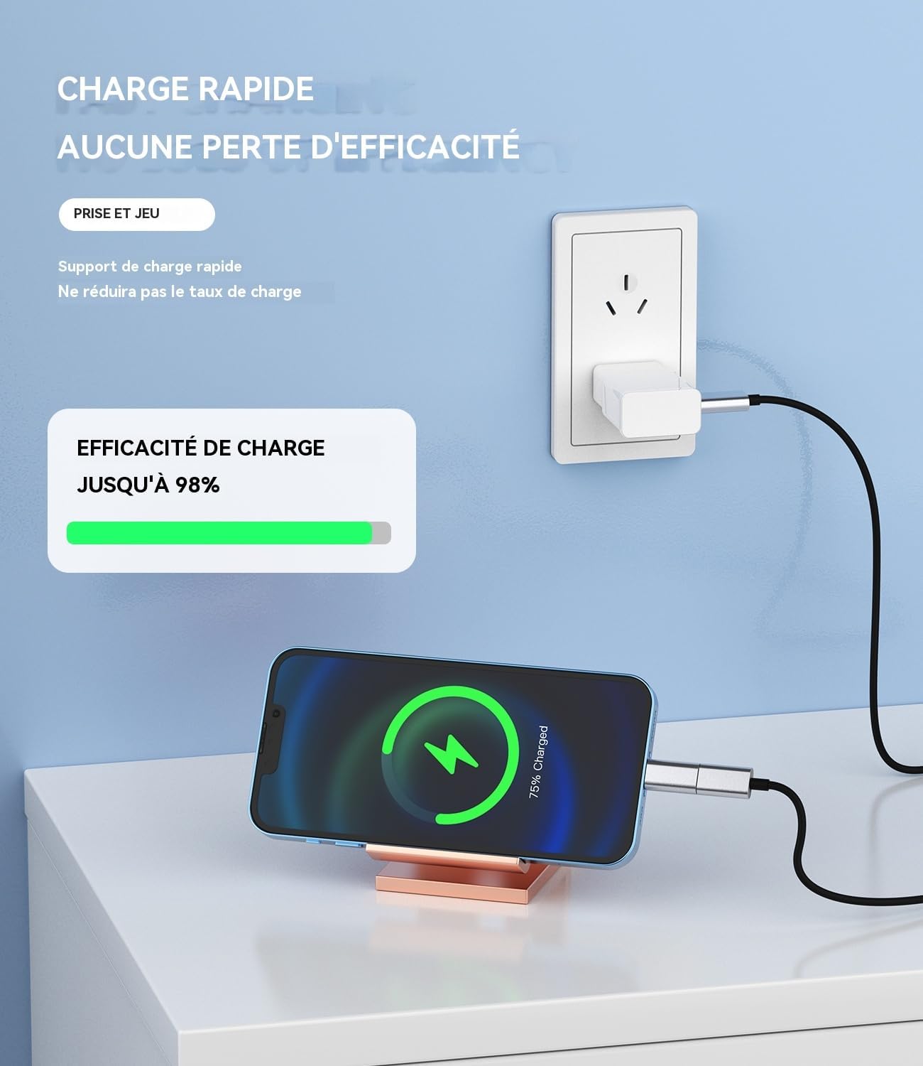 Adapter Micro USB do Lightning Apple MFi Certified iPhone 14 13 12 11 Pro Max 3pack