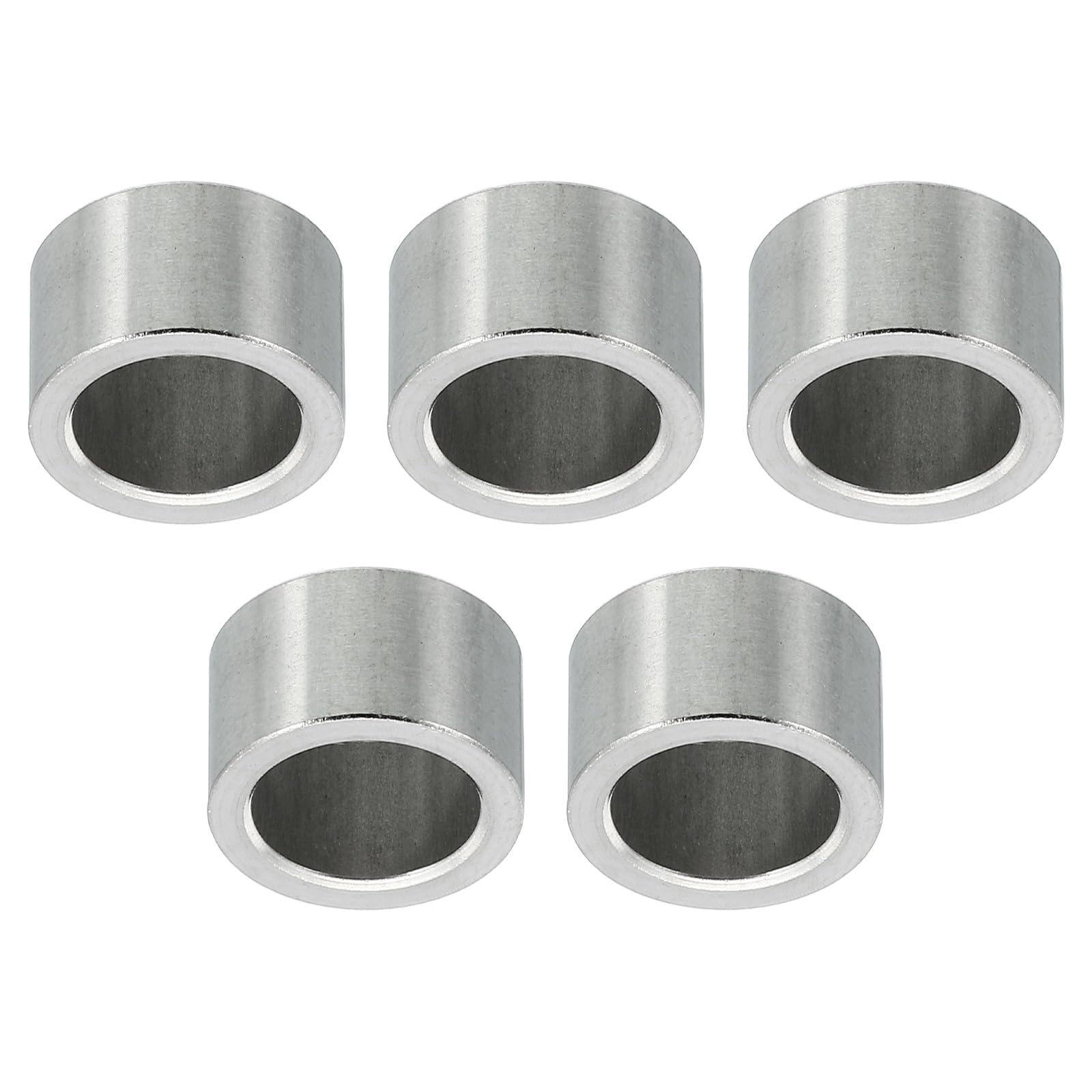 Unifizz M10 Stainless Steel Spacers, 5Pcs Round Metal Spacer Tubes 10.2mm ID x 14mm OD x 8mm Length Unthreaded Stainless Steel Standoff for M10 Screw Bolt Assemblies — image 1
