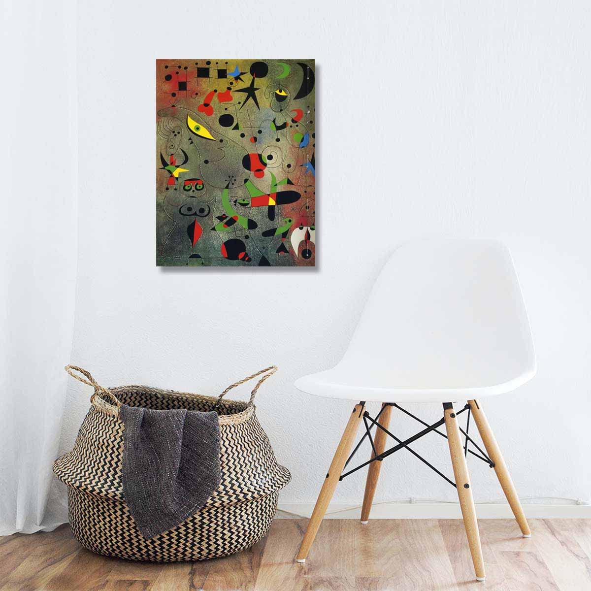 ミロ 抽象画 ポスター＆フレーム★ 額付 アートポスター アートフレーム おしゃれ 絵画 抽象画
