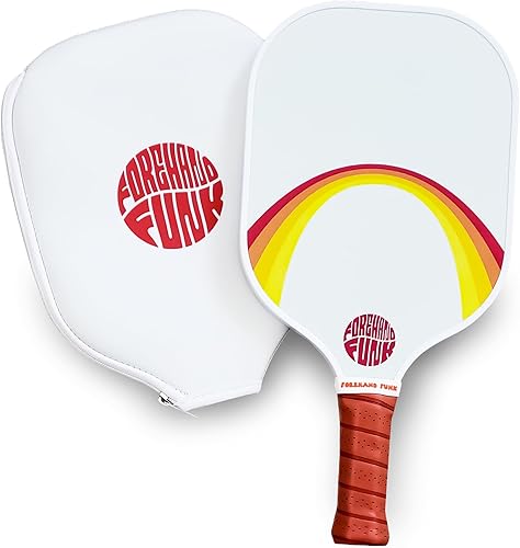 Miniatura 1 de Forehand Funk Paleta de pickleball, superficie texturizada de fibra de carbono, núcleo de panal, agarre acolchado antideslizante acanalado, paleta