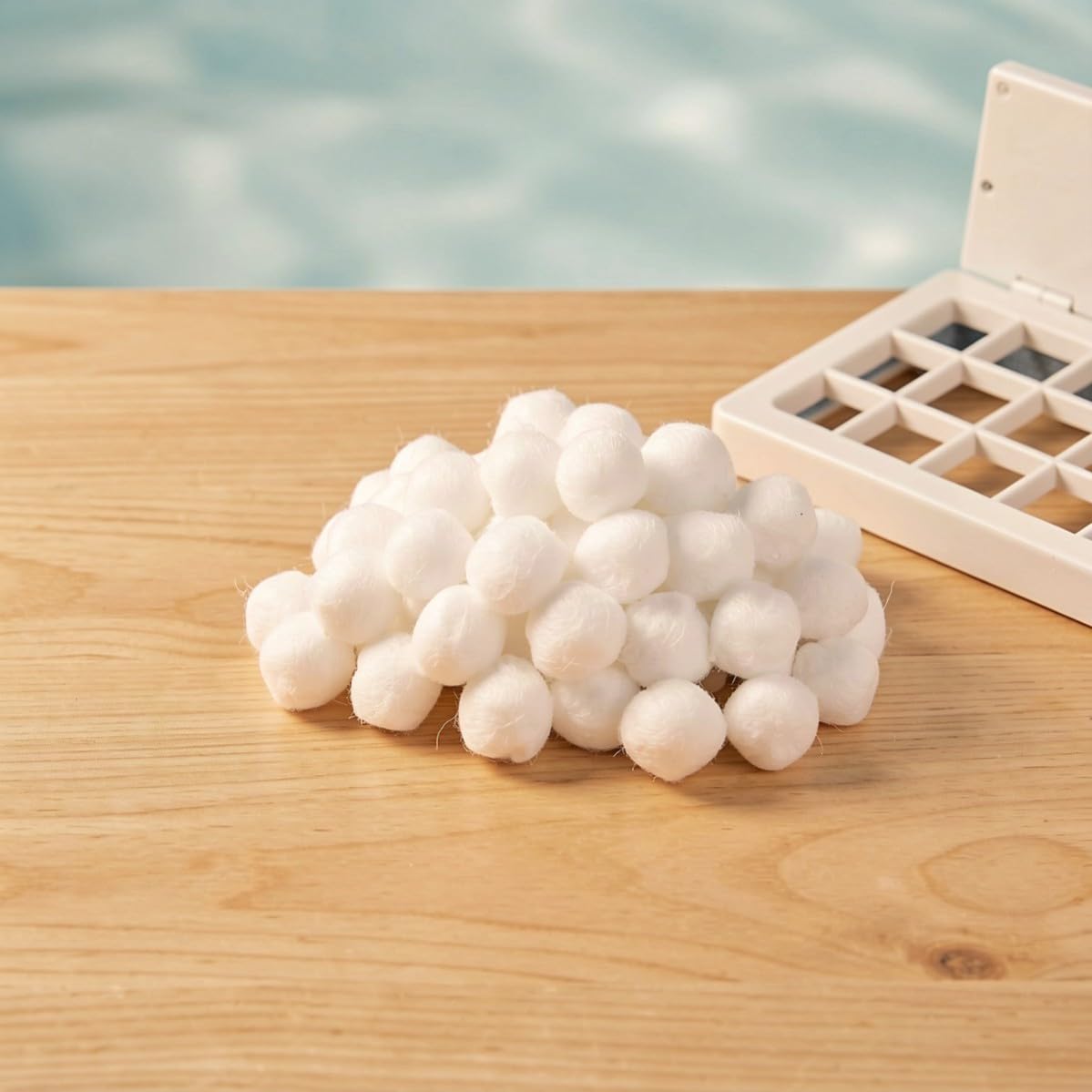 Poolfilterkugeln 1,4 Kg aus Weißem Filament für Poolfilter