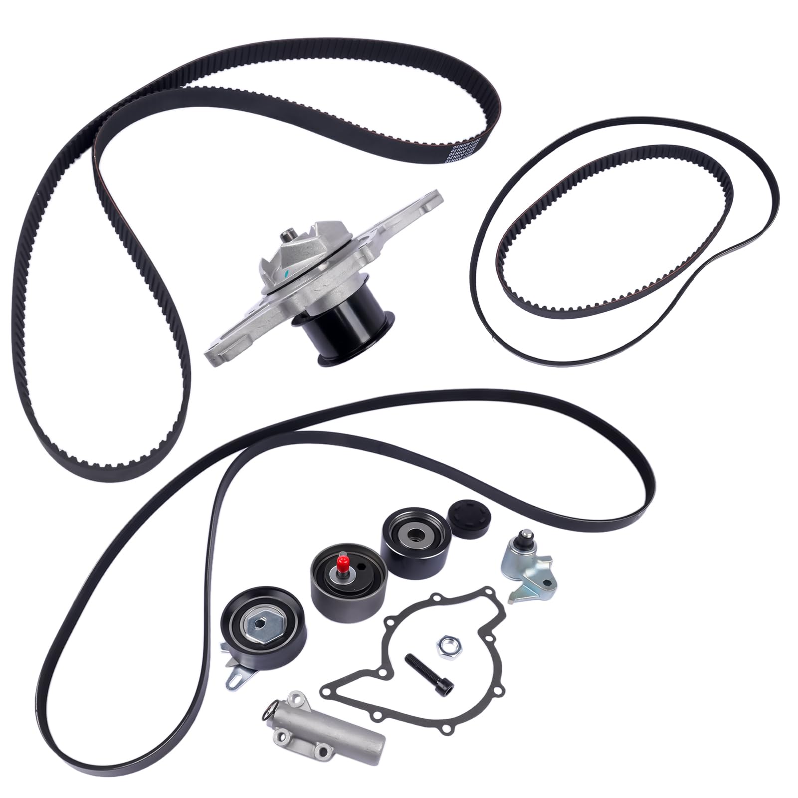Kit de Correa de Distribución + Correa Trapezoidal Compatible con A4 A6 A8 Pa-ss at Su-perb I 2.5 TDI 059109119A 059130113J