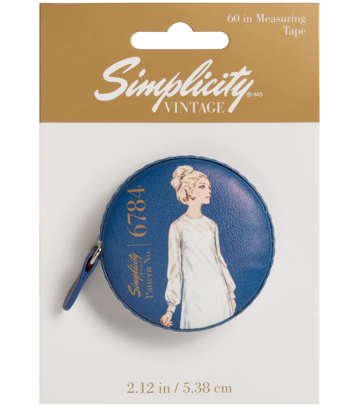 SIMPLICITY VINTAGE Cinta métrica 6784-AZUL, azul, talla única