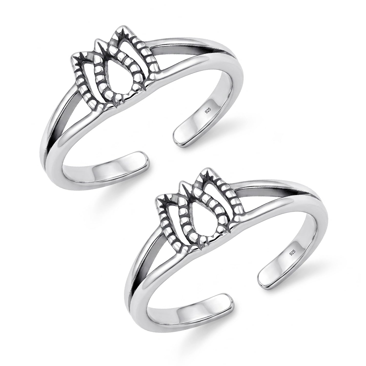925 Sterling Silver Toe Ring for Women | BIS Hallmarked Passionate Tulip Toe Rings | Elegant and Comfortable Toering jewelry Gift | Anniversary Birthday Wedding Gifts-image-46