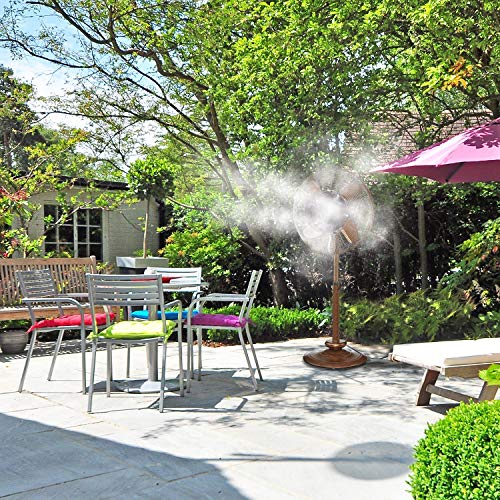 H&G lifestyles Outdoor Fan misting System for patios Water Mister Cooling Patio Connects Any Outdoor Fan 13 FT 6 Nozzles to Convert misting Fan （Fan not Included - Thumbnail 4