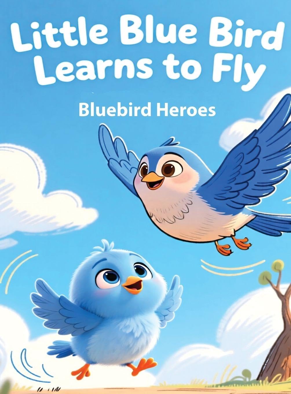 Little Blue Bird Learns to Fly: Picture Book for Toddlers and Preschoolers Ages 3-5 About Bravery and Trying New Things