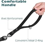 PetBonus Une laisse pour chien imperméable, 5 FT Lead d'entraînement de marche Odor Proof, pas d'angle et facile à nettoyer les laisses pour petits chiens de races moyennes (Noir)