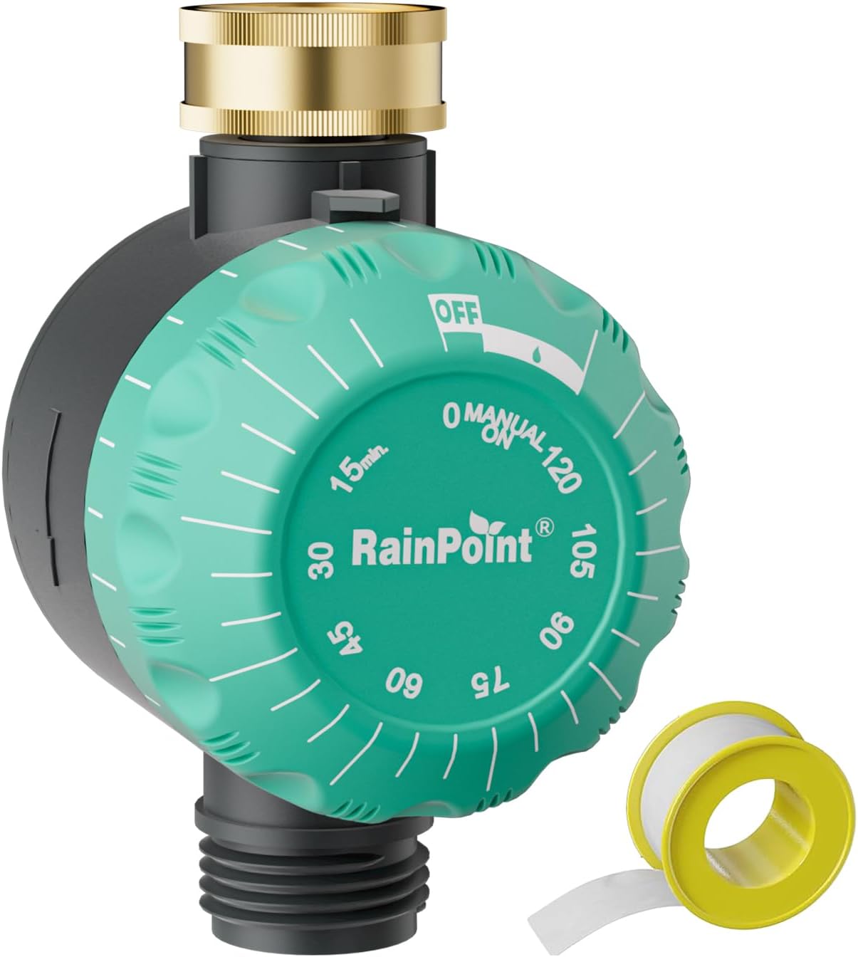 Mechanical Hose Timer with Brass Swivel, 1Zone Sprinkler