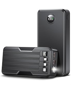 Power Bank 40000mAh Portable Charger 22.5W with 5 Outputs & 2 Inputs LED Display Equipped with Flashlight External Battery Pack for iPhone 16/15/14, Samsung, Etc