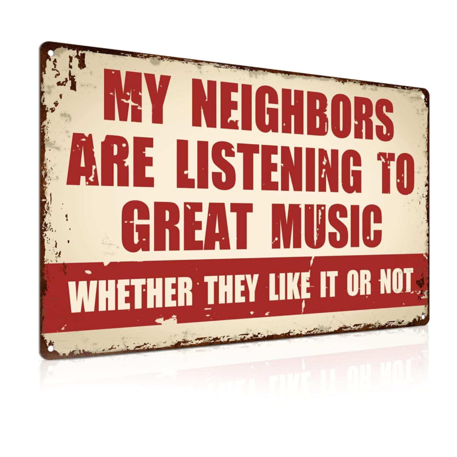 Music Gifts for Men,Funny Metal Signs Bar Accessories,for Home Pub Guitarists Musical Lovers Players Neighbours Christmas Table Presents Old Man Cave Room Decor Personalised Unusual Garage Art Sign